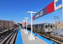 Picture of CTA's Jarvis Red Line station platform