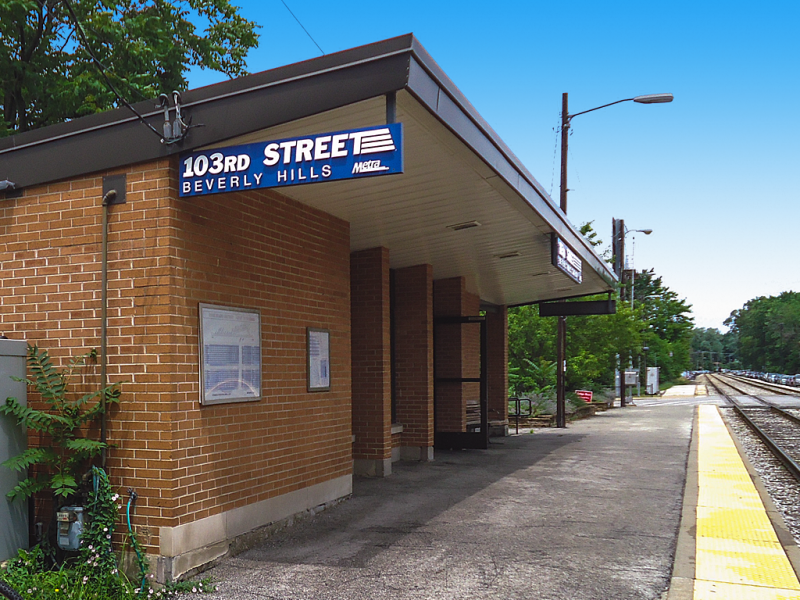 Picture of Metra's 103rd Street Station Beverly Metra Rock Island