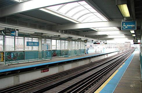 Picture of CTA's 18th Street rail station