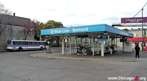Picture of CTA's Belmont OHare rail station