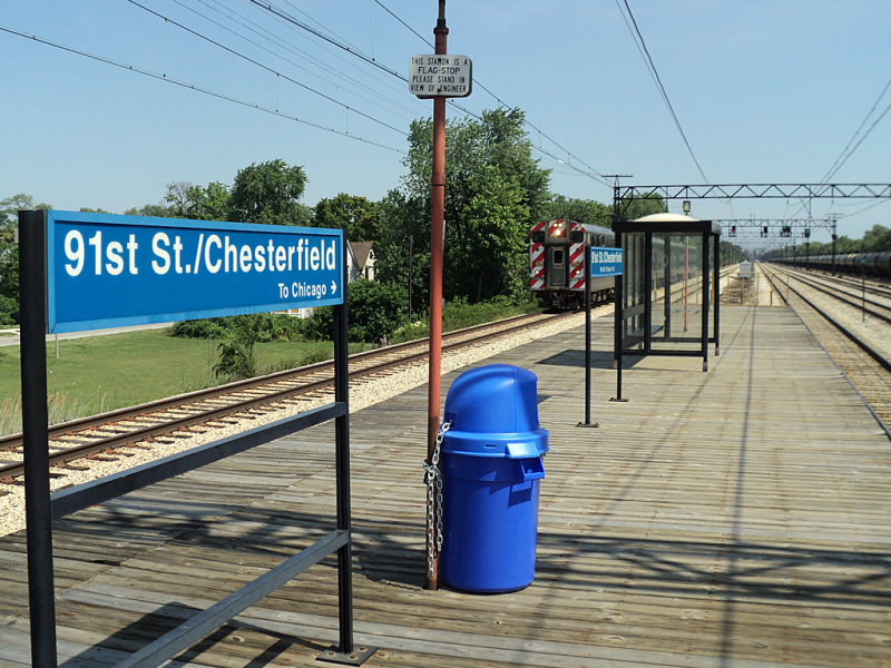 Picture of Metra's 91st Street Chesterfield Station Metra Electric Line