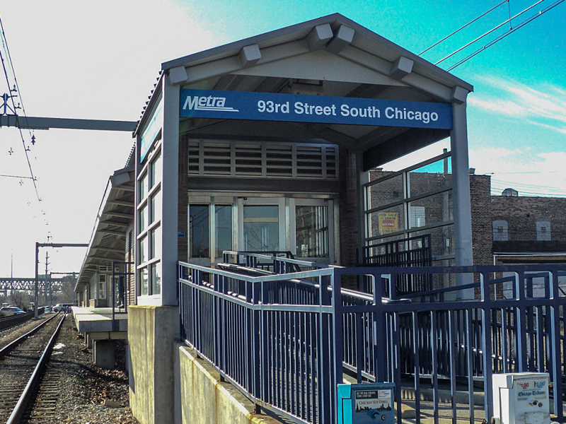 Picture of Metra's 93rd Street station