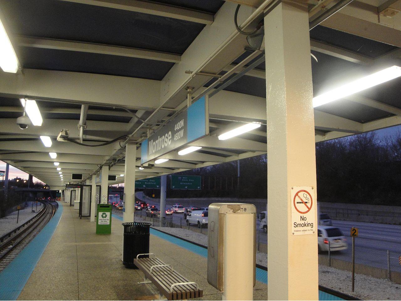 Picture of CTA's Montrose OHare Blue Line station