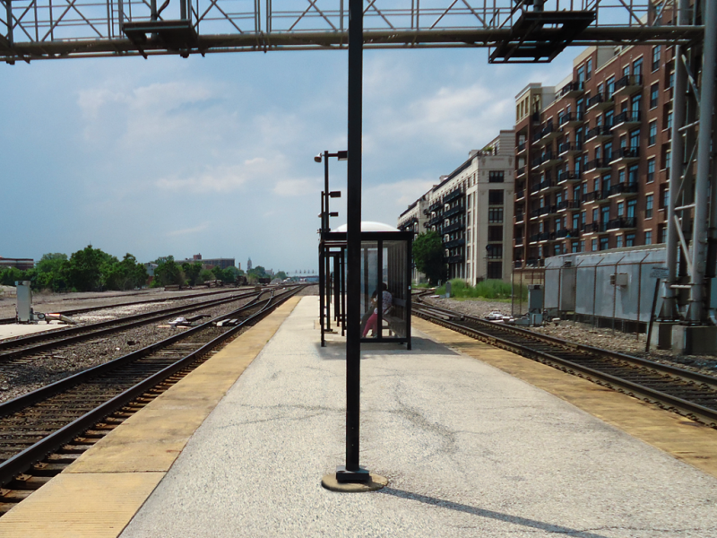 Picture of Metra's Halsted station.