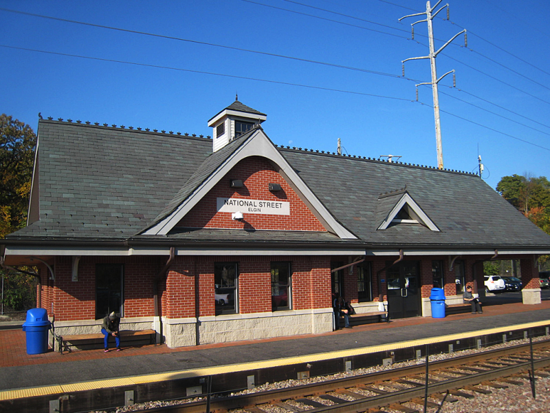 Picture of Metra's National Street Station