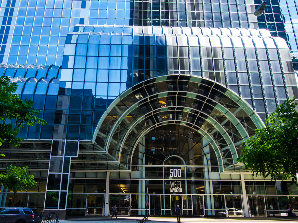 Picture of the building where Metra's Ogilvie station is located